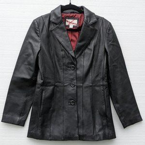 Worthington Black Leather Jacket Size Small